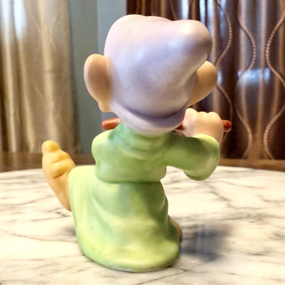 5pc VTG 90s Disney Snow White Seven Dwarfs Music Figurine Grumpy Happy Dopey Doc - Picture 11 of 11